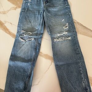 Men's Distressed Blue Jeans